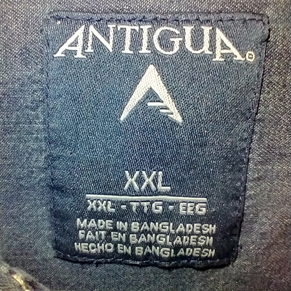 Antigua Alabama Crimson Tide Denim Long Sleeve Button Up Shirt Men's sz XXL. - Picture 5 of 8